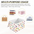 thumbnail image 6 of Yayeee Collapsible Cube Storage Bin with Lid Fabric Closet Decorative Basket with Handles, Polka Dot, 6 of 7