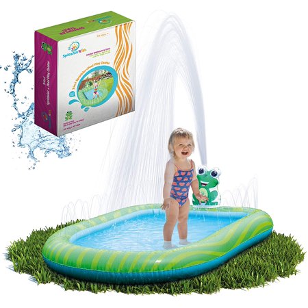 Splashin'kids 3 in 1 Inflatable Sprinkler Pool Kiddie Pool Kids Pool Wading Outdoor Play Months up Boys Girls Large (Small Large Size)