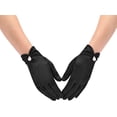 thumbnail image 4 of PIKADINGNIS Women Bridal Wedding Gloves Satin Short Opera Gloves Pearl Wrist Banquet Dress Gloves Fancy Party Floral Gloves, 4 of 6