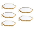 thumbnail image 3 of Rongfmy 5x Hanging Metal Glass Vintage Hexagon Photo Picture Frame Keepsake Copper, 3 of 8