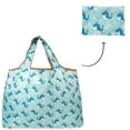 thumbnail image 4 of Wrapables Eco-Friendly Large Nylon Reusable Shopping Bag, Blue Whales, 4 of 9