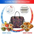 thumbnail image 4 of OBREWU Pioneer Flower Womens Lunch Box for Work,Insulated Large Pioneer Flower Lunch Bag for Women,Loncheras Para Mujer,Leakproof Adult Lunch Bag for Work,Beach,Travel,Picnic,Camping, 4 of 7