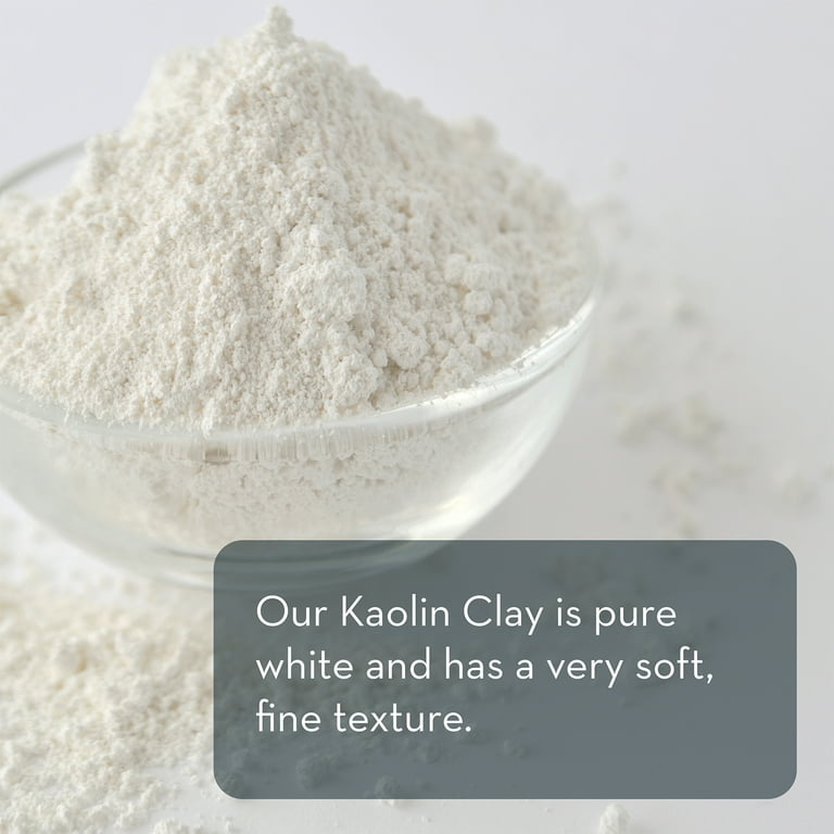 Kaolin Clay Powder for Masks, and Scrubs, Natural DIY Skin Cleansers 3.5 oz  by Pure Body Naturals