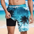 thumbnail image 5 of Thousandth Men's 2 in 1 Swim Trunks with Compression Liner Quick Dry Board Shorts Breathable Elastic Drawstring Beach Pants for Swimming Surfing, 5 of 8