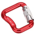 thumbnail image 2 of Mosquetón de escalada con clip, 20 KN, con bloqueo automático, mosquetones de escalada con bloqueo giratorio, mosquetones de bloqueo grandes, diseño de última generación, 2 of 12