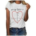 thumbnail image 1 of Gibobby Playera de Manga Corta con Cuello Redondo Blusa holgada con letras, cuello redondo, pantalones cortos para mujer, camiseta informal, blusa con estampado mang(Blanco,M), 1 of 4