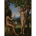 thumbnail image 2 of Mariotto Albertinelli 19x24 Black Ornate Framed Double Matted Museum Art Print Titled: The Temptation of Adam And&nbsp;Eve (ca.&nbsp;1509-13), 2 of 5
