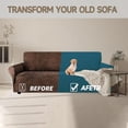 thumbnail image 6 of JIATER 1-Piece Sofa Cover Stretch Couch Cover Washable Sofa Slipcover Furniture Protector for 3 Cushion Sofa,Dark Green, 6 of 7