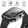 thumbnail image 5 of Vidrio + cubierta para Apple Watch Case 45 mm 41 mm 44 mm 40 mm Protector de pantalla de dos colores Parachoques Iwatch Series 7 6 Se 5 4 3 42 mm 38 mm Fiis(hy), 5 of 5