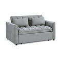 thumbnail image 4 of Duhome Sleeper Sofa Bed 3 in 1 Tufted Convertible Couch Bed Pull Out Velvet Loveseat with Reclining Adjustable OSS Pillows and Pockets,Grey, 4 of 10