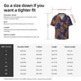 thumbnail image 5 of Lsque Golden Maple on Navy Blue print Men's Cuban Collar Short Sleeve Shirt Summer Beachwear Casual Button Down Fashionable Vacation Leisure Shirt-Medium, 5 of 7