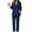 Navy plus size pantsuit set a1, variant on Women Plus Size 2 Piece Outfit Long Sleeve Blazer Tops Wide Leg Pants Set Casual Business Lounge Suits Tracksuits Travel Work Clothes, Green L