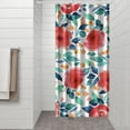 thumbnail image 3 of Waterproof Pioneer Shower Curtain 36x72 Inch Polyester Unique Colorful Floral Shower Curtain for Bathroom Hotel Home Decor with 7 Plastic Hooks, 3 of 5