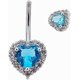 thumbnail image 3 of Belly Rings 316L Surgical SS PVD Plated Multicolor Heart CZ Navel Piercing Shiny Belly Button Rings, 3 of 4