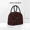 thumbnail image 2 of Yiaed Hot Chili Print Lunch Bag Adult Insulated Lunch Box, Leakproof Cooler Food Lunch Containers Reusable High Capacity Lunch Tote Bags-One Size, 2 of 6