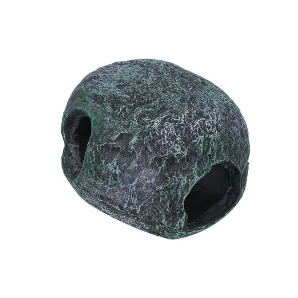 Fish Hiding House Resin Fish Tank Landscaping Three?Hole Simulation Stone Ornaments Cichlid Avoiding Tank