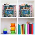 thumbnail image 6 of Yayeee Canvas Storage Basket with Handles for Shelves Fabric Bins Closet Organizer, Purple Seaside, 6 of 8