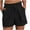 Black1, variant on Plebaso Women's Summer Shorts Solid Color Casual Shorts with Pockets Elastic Waist Lightweight Beach Shorts