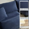 thumbnail image 5 of AENKYO 84" Corduroy Loveseat Sofa with Pillows, Modern 2-Seater Couch for Living Room,Blue, 5 of 9
