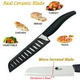 thumbnail image 2 of Ceramic Serrated Bread Knife with Sheath for Cutting Butter Lard Lettuce Vegetable,6inch, 2 of 7