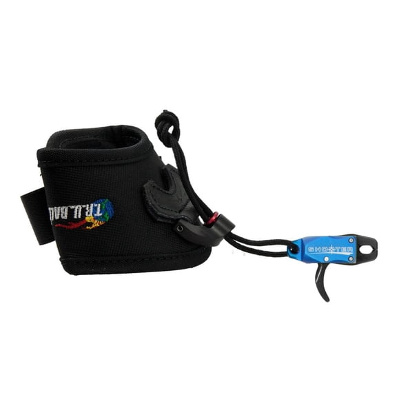 T.R.U. Ball Archery Shooter hook-and-loop =asteners Blue Junior Release, Customizable Wrist Strap, Youth Archery Accessory (TOOV-BL-JR)