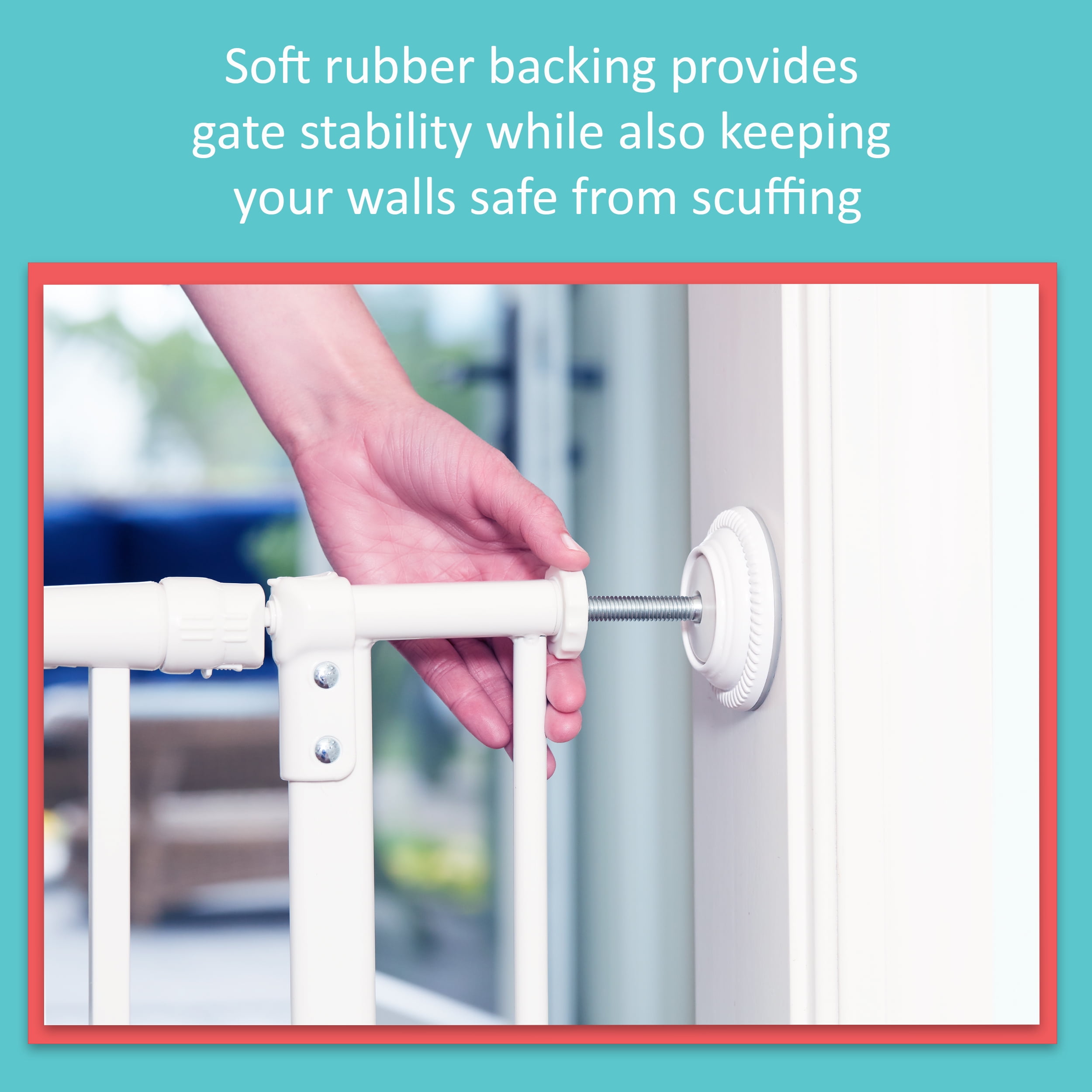 Toddleroo by North States Baby Safety Gate Wall Guards, 4 Count, White
