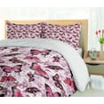 thumbnail image 4 of Ambesonne Nostalgic Duvet Cover Set, Paintbrush Butterfly, 2-Calking, Black Lilac Pink, 4 of 6