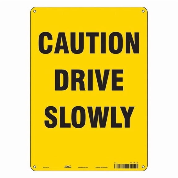 Condor Safety Sign,14 inx10 in,Aluminum 477R22