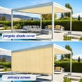 thumbnail image 6 of Balcony Privacy Screen,2.95 x 9.84 ft Apartment Above Railing Porch Patio Fence,Windscreen Cover Netting Mesh Fabric Cloth,Khaki, 6 of 8