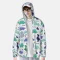 thumbnail image 4 of Fotbe Dinosaur Men's Women's UPF 50+ Sun Protection Jacket Hooded Cooling Shirt with Pockets Hiking Outdoor Performance-, 4 of 9