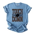 thumbnail image 3 of Leopard Print Touchdown Shirt for Women Football Game Day Graphic Tee, Blue Jean Shirt, 2XL, 3 of 8