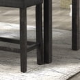 thumbnail image 5 of Roundhill Furniture Sora Button Tufted Counter Height Saddle Stool, Set of 2, Gray, Wood, 24"H, 5 of 6