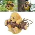 thumbnail image 4 of Resin Swinging Puppy, Unique Dog Statue Non Fading Hanging  For Garden For Front Porch For Courtyard, 4 of 8