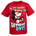 thumbnail image 1 of Camiseta Disney Mickey Mouse Birthday Boy roja para niños de 6 años, 1 of 7
