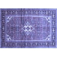 thumbnail image 1 of Ahgly Company Machine Washable Indoor Rectangle Persian Blue Traditional Area Rugs, 7' x 9', 1 of 4