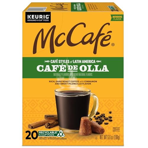 McCafÃ© CafÃ© Styles of Latin America CafÃ© de Olla, Keurig Single Serve K-Cup Coffee Pods, 20 Count