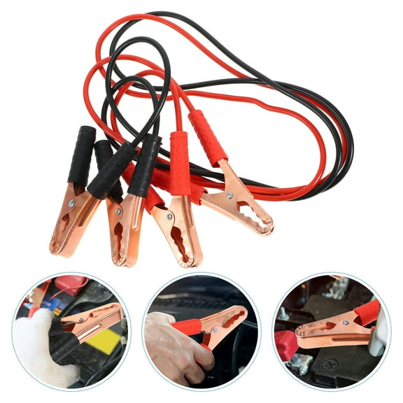 1 Pair Car Emergency Cable Battery Cable Heavy Duty Booster Line Jumper Cable Clamp