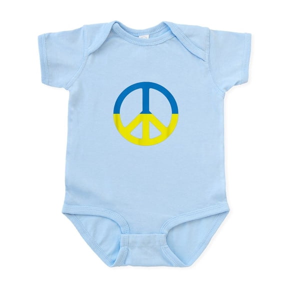 CafePress - Peace In Ukraine. Stand With Ukraine. Su Body Suit - Baby Light Bodysuit, Size Newborn - 24 Months