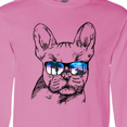 thumbnail image 4 of Inktastic French Bulldog Portrait with Sunglasses Long Sleeve T-Shirt, 4 of 5