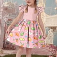 thumbnail image 2 of Robe de Pâques pour Fille, Robe d'Été pour Tout-Petit à Manches Courtes, Robe Décontractée Imprimée à Col Rond pour le Printemps, Tenue de Fête pour Enfants pour le Quotidien, Séance Photo, 2 of 6