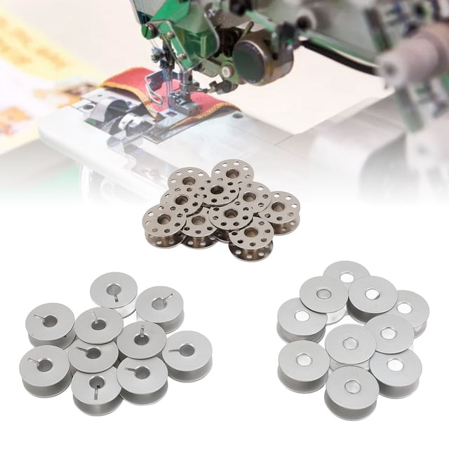 Bobinas Para Máquinas De Coser Industriales, 30 Piezas De Metal Ligero Para Máquina De Coser Con Pespunte, Juego De Bobinas 55623A De Alúmina Ranurada Para Máquina De Bordar
