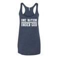 thumbnail image 2 of Wild Bobby One Nation Under God Inspirational/Christian Women Tri-Blend Racerback Tank Top, Vintage Navy, Medium, 2 of 5