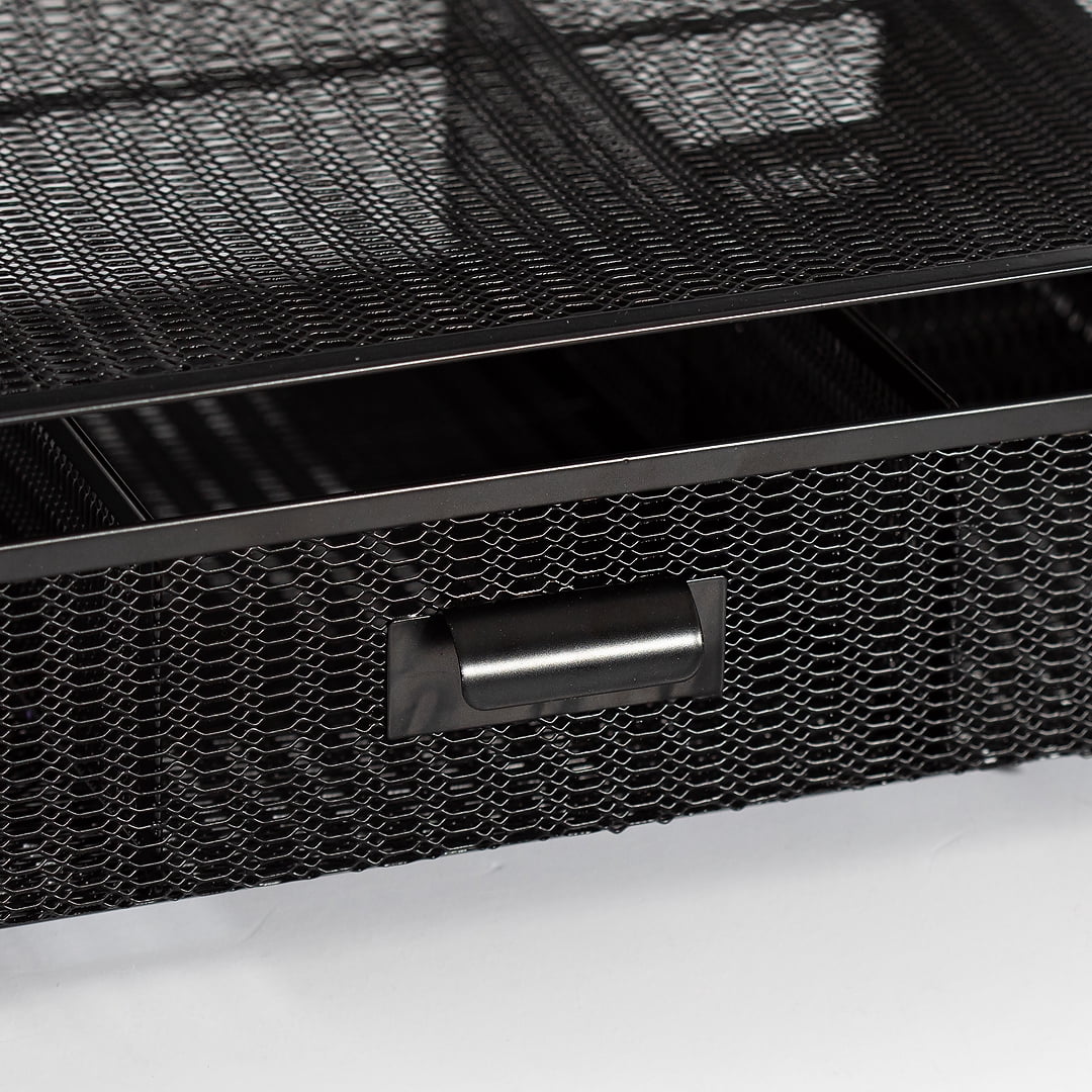 Blu Monaco Monte Desk Organizer with File Sorters and Drawer - Black