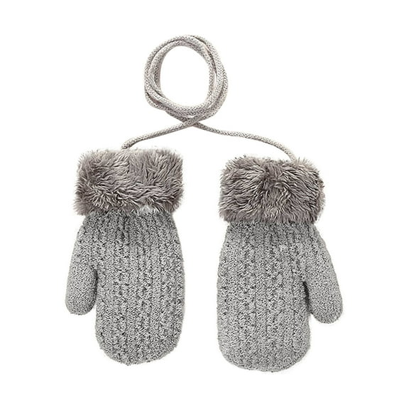 Fjofpr Toddler Gloves Winter Knit Gloves Kids Kids Gloves Winter Girls Toddler Baby Boys Girls Winter Knitted Gloves Children Knitted Gloves Children Solid Color Thickened Warm Gloves(1-4Years)
