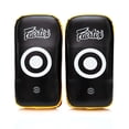 thumbnail image 1 of Fairtex Curved MMA Muay Thai Pads for Punching, Blocking, Kicking,Punch, Hitting |Light Weight & Shock Absorbent Boxing Mitts | Extra Padding for Sparring - Black/Yellow(Thick, Pair), 1 of 6