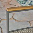 thumbnail image 3 of Franklin Outdoor 7 Piece Aluminum Dining Set with Wicker Chairs, Natural and Gray, 3 of 9