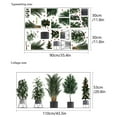 thumbnail image 6 of Green Pot Plants Wall Decals Potted Plants Wall Sticker Tropical Potted Plants Vinyl Decal Art Mural Decor for Living Room Bedroom, 6 of 7