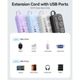 thumbnail image 7 of ORICO 10-in-1 Desktop Power Strip, Upgraded USB C Charging Station with GaN Technology, 6 AC Outlets, 4 USB Ports (2 USB C, 20W PD), Surge Protector, Flat Plug, 5 Colors – For Home Office Dorm(15FT), 7 of 7