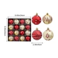 thumbnail image 4 of 16-Piece Christmas Ball Ornaments Set, Christmas Tree Ornaments, Electroplated Plastic Baubles with Hanging Loops for Tree Wreath Home Holiday Decor(Yellow+Red), 4 of 7