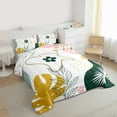 thumbnail image 3 of jejeloiu Boho Flower Floral Bedding Comforter Set,Mid Century Abstract Twin Comforter Sets,Tropical Plant Monstera Leaf Bedding Set For Men Women,Ultra Soft Home Decor Reversible,2 Pieces, 3 of 8